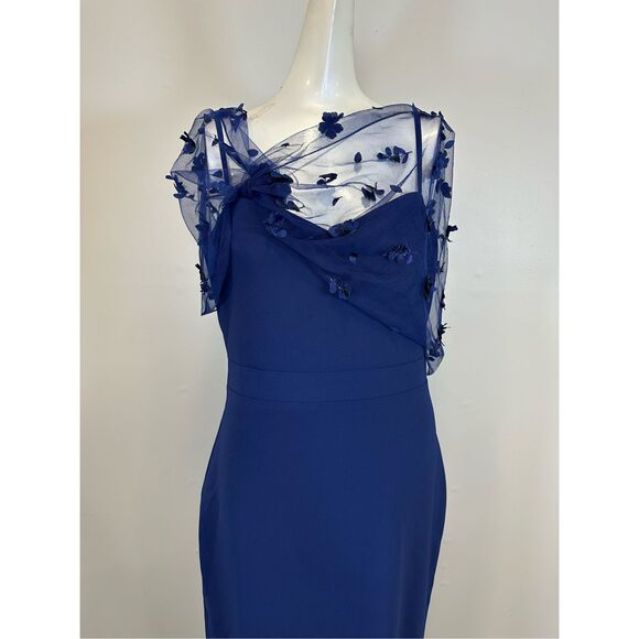 NWT Theia Sophia Beaded Shawl Gown Size US12 $795 - Picture 7 of 12